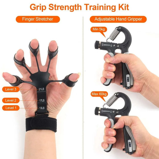 Hand Finger Gripper - Guitar Finger Gripper - Exerciser 6 Resistant Level Gripper