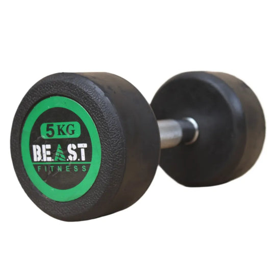 Beast Fitness Rubber Coated Dumbbell