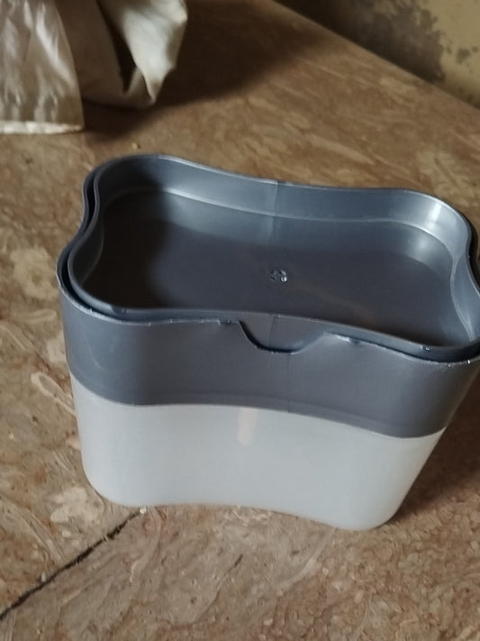 Automatic Dish Soap Dispenser, Battery-Free, Manual Pump, Commercial Kitchen Dishwashing Station, Sponge Holder with Liquid Soap