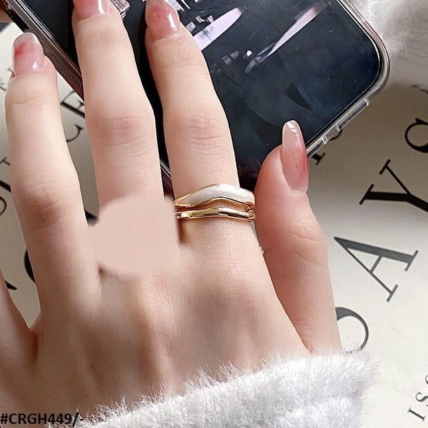 White painted Adjustable Ring