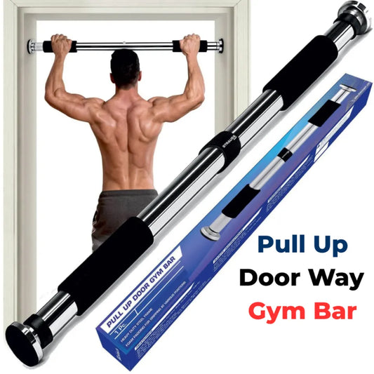 Adjustable Doorway Pull Up Bar – Heavy Duty Chin Up Rod for Home Gym Training