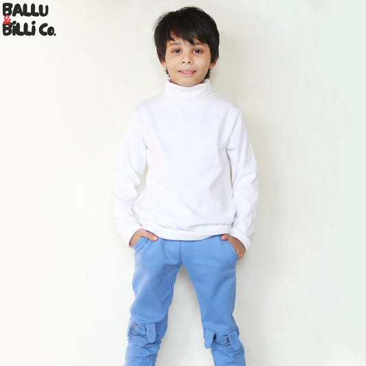 Stylish Winter White High Neck For Boys & Girls Kids