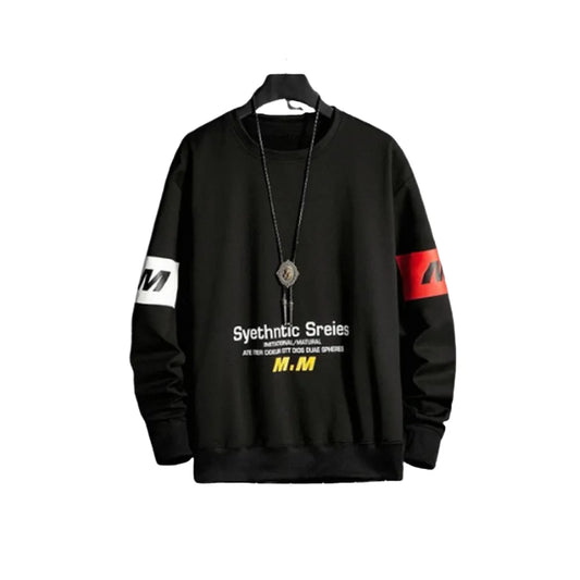 New Stylish Black Stripe Full Sleeves T-Shirt For Men