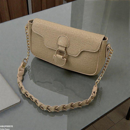 Willow Strap Jute Armpit Bag Fawn